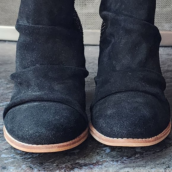 Splendid Black Suede Studded Country Western Booties Size 6.5M - Picture 7 of 16